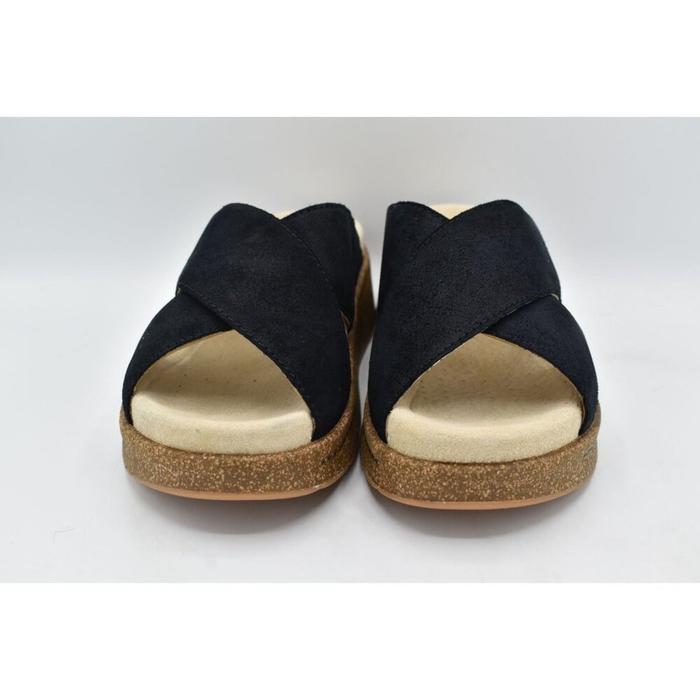 Dansko Womens Size EU 38 Bridget Black Burnished Suede Comfort Slides Sandals - Picture 2 of 14
